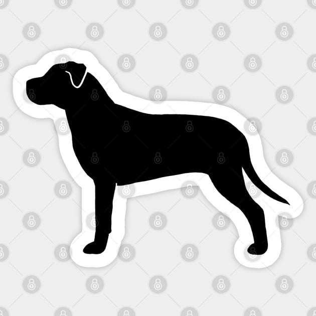 American Pit Bull Terrier Silhouette Sticker by Coffee Squirrel